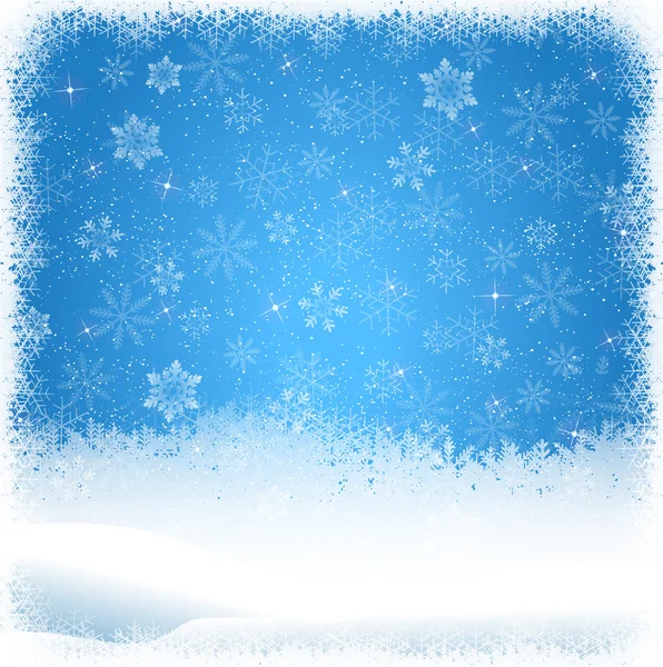 Snow Christmas background — Stock Vector