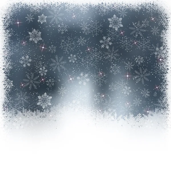 Snow Christmas background — Stock Vector