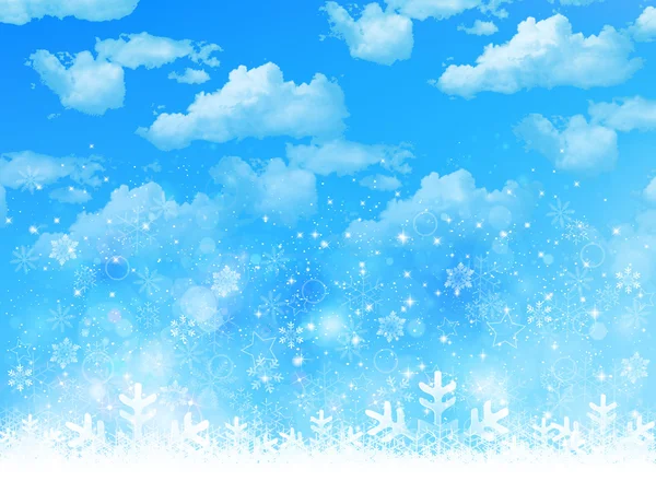 Nieve cielo fondo — Archivo Imágenes Vectoriales