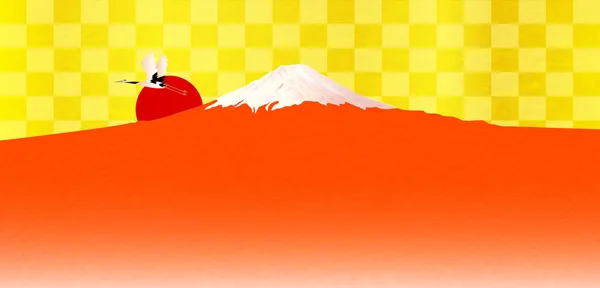 富士の日の出背景 — ストックベクタ