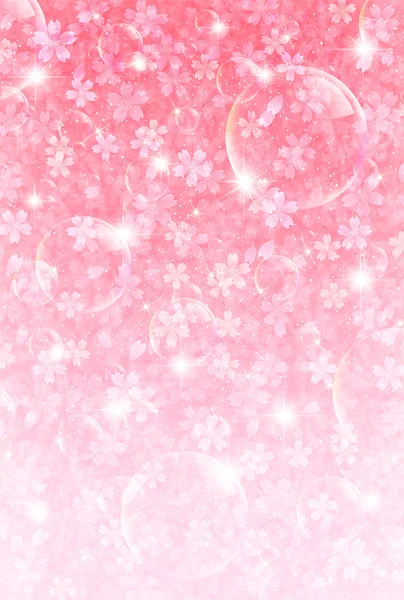 桜背景グリーティング カード — ストックベクタ