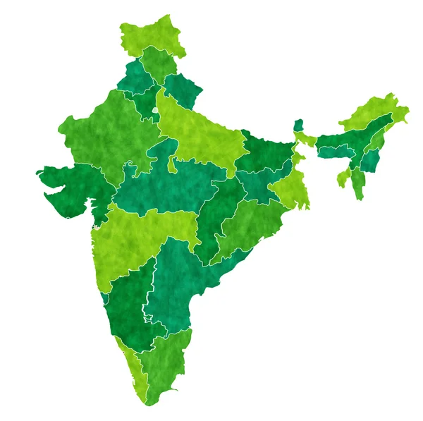 India mappa paese — Vettoriale Stock