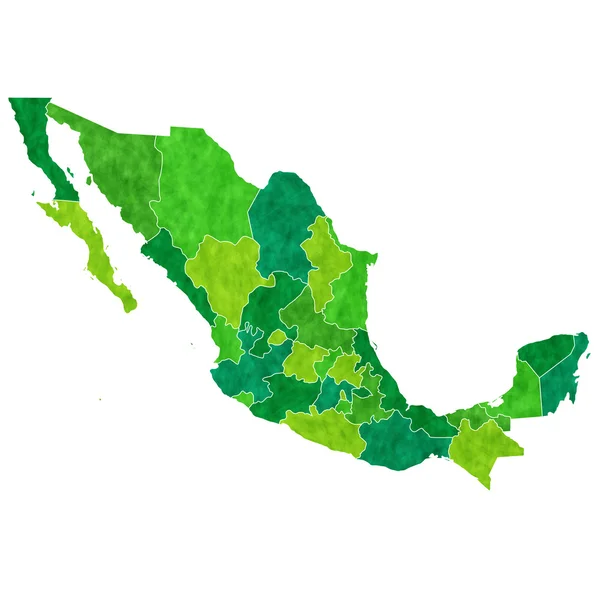 Mexico kaart landen — Stockvector