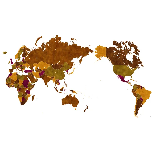 Países do mapa mundial — Vetor de Stock