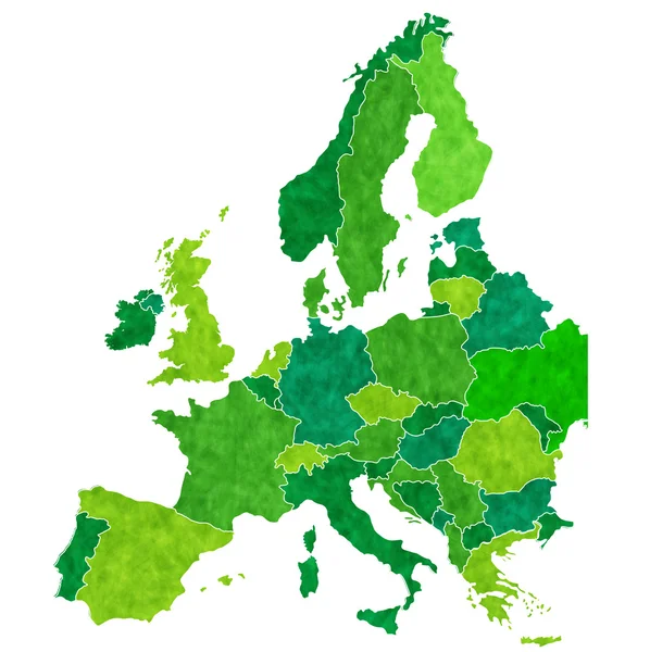 Europa mapa países — Vector de stock