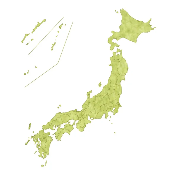 Japonsko mapa země — Stockový vektor