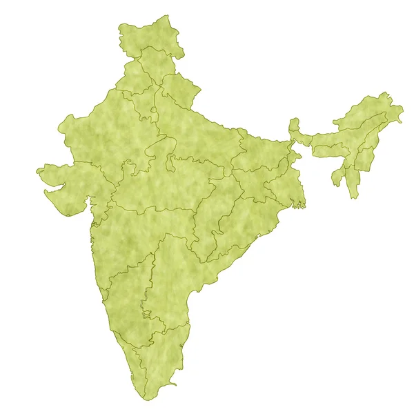 Indien Karte Länder — Stockvektor