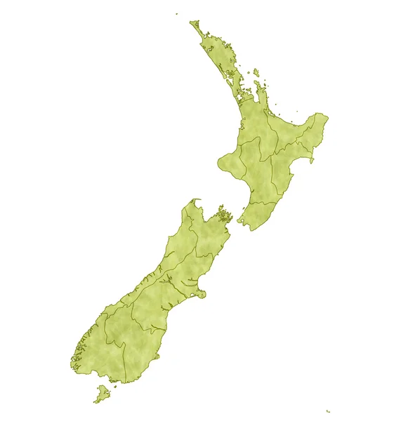Nya Zeeland karta länder — Stock vektor