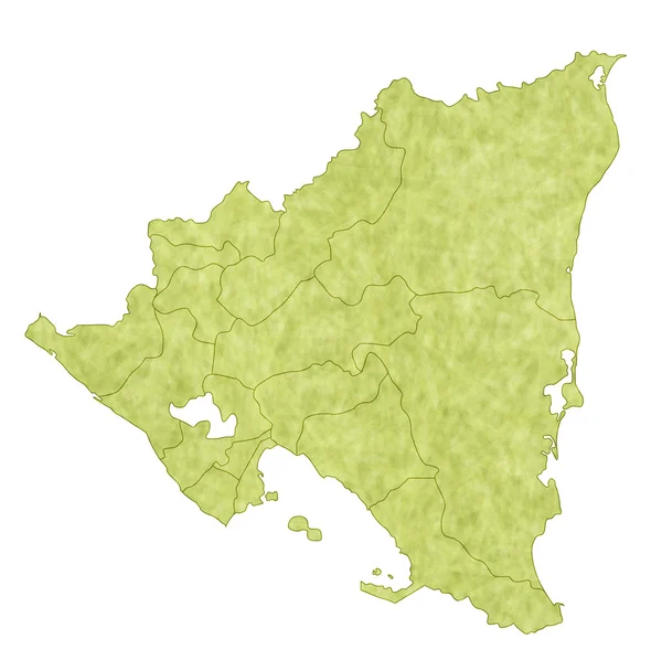 Nicarágua mapa países —  Vetores de Stock