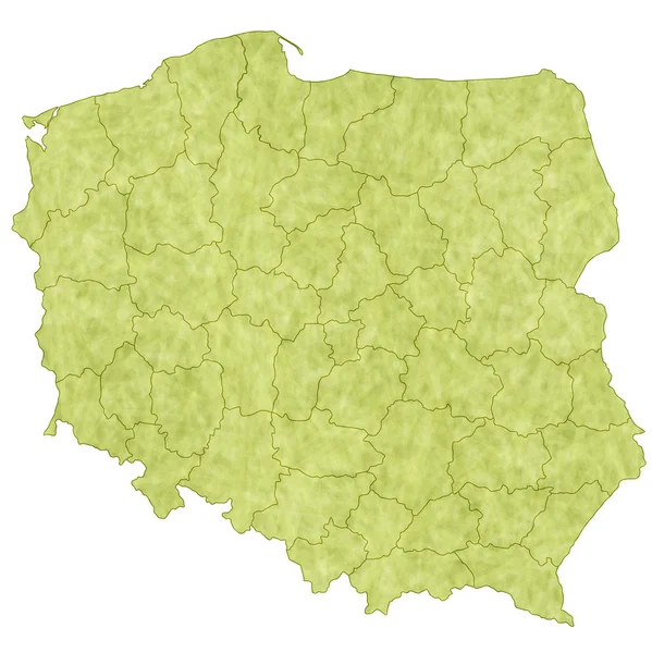 Polonia mappa paesi — Vettoriale Stock