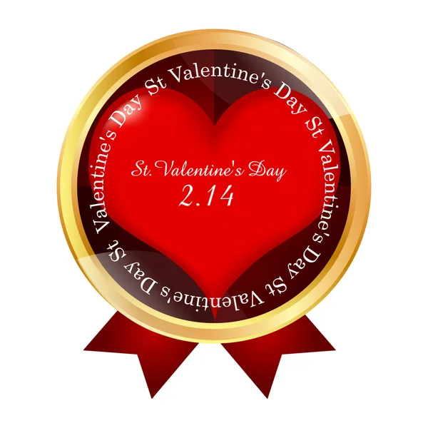 Médaille Valentine cadre — Image vectorielle