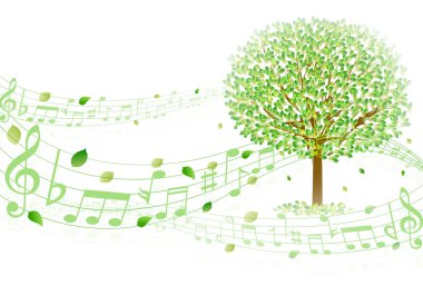 Leaf note background clipart