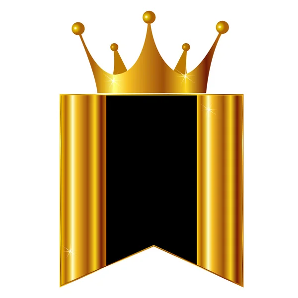Corona marco de oro — Archivo Imágenes Vectoriales