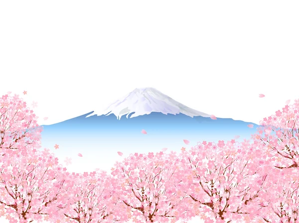 桜富士の背景 — ストックベクタ