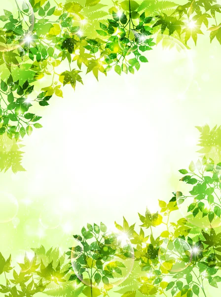 Blatt frischer grüner Hintergrund — Stockvektor