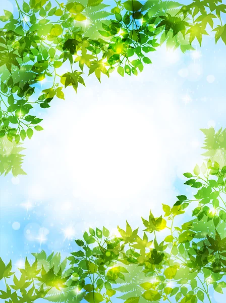 Leaf fresh green background — Stock Vector