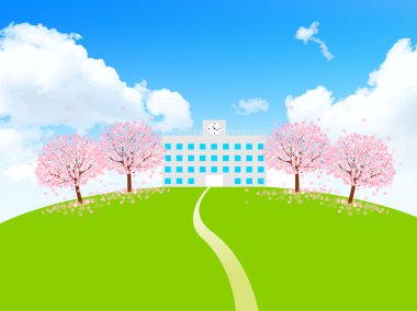 Kiraz okul arka plan