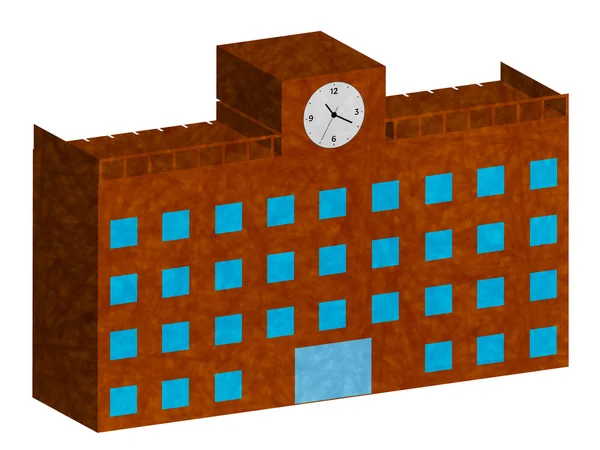 Edificio escolar — Vector de stock