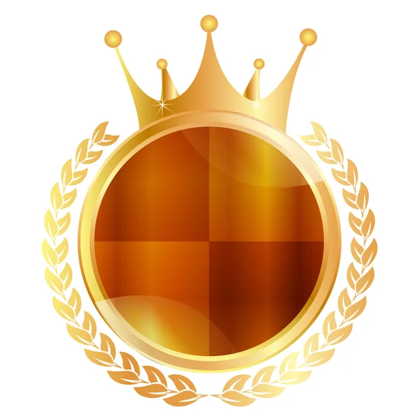 Corona cornice medaglia — Vettoriale Stock