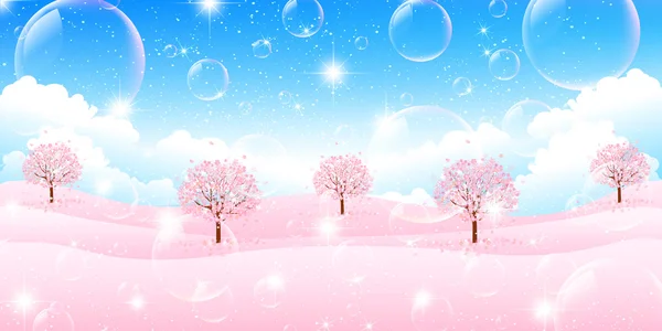 Cherry blossom background — Stock Vector