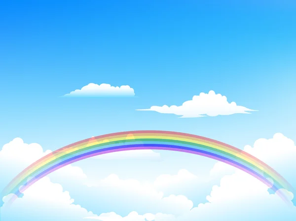 彩虹天空背景 — 图库矢量图片