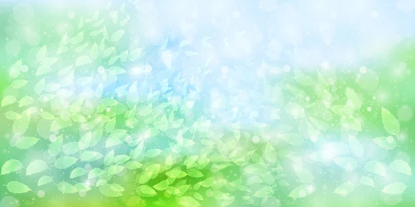 Hoja de fondo verde fresco — Vector de stock