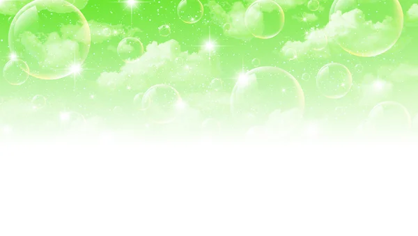 Čerstvé zelené pozadí oblohy — Stockový vektor
