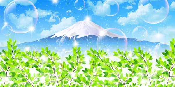 富士葉の背景 — ストックベクタ