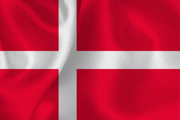 Danmark flagga flagga — Stock vektor