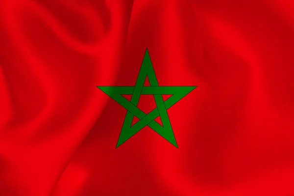 Marocko flagga flagga — Stock vektor