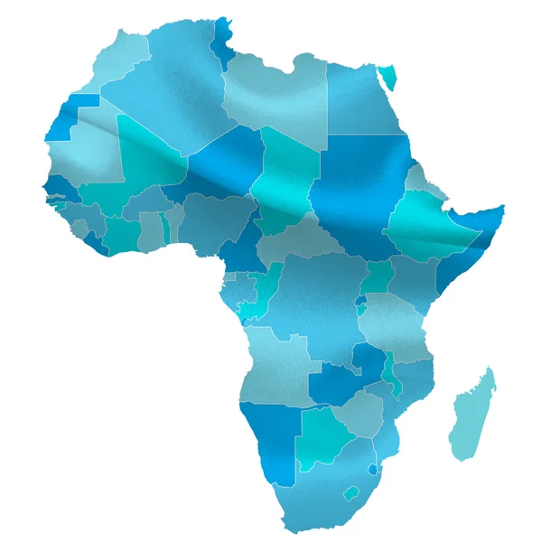 Afrika negara peta - Stok Vektor