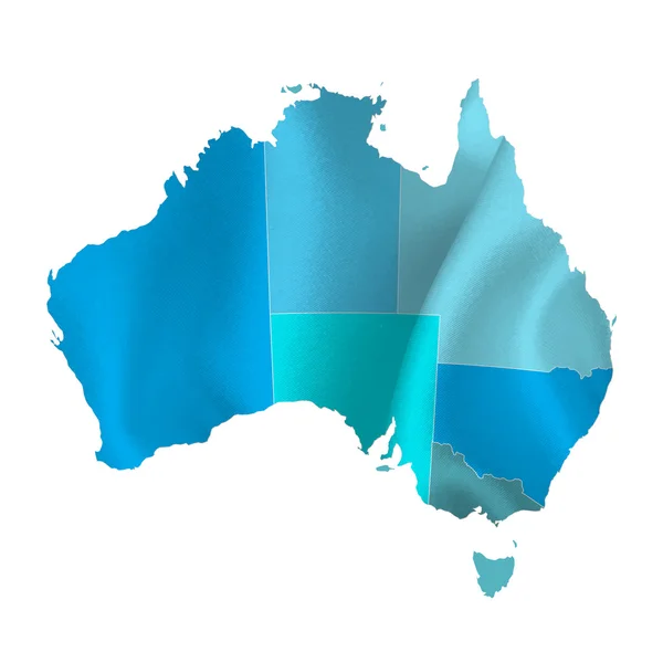 Avustralya Haritası ülkeler — Stok Vektör