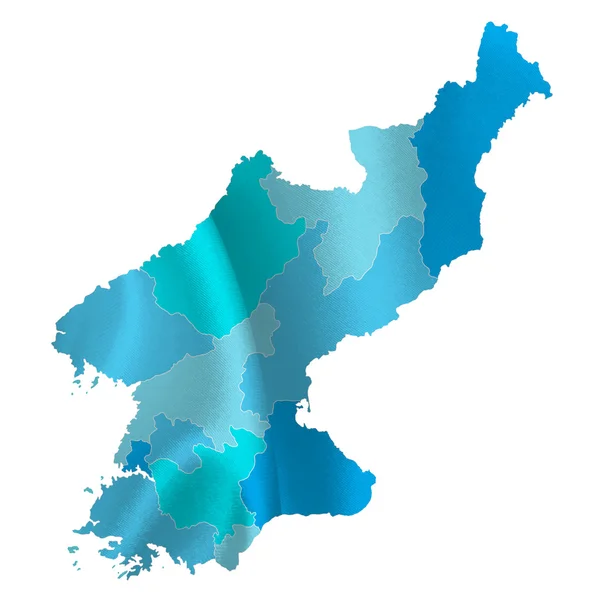 北朝鮮の地図の国 — ストックベクタ
