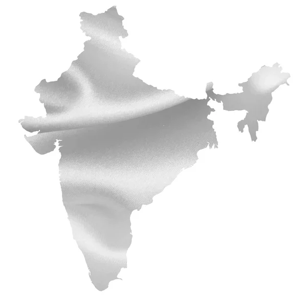 Indien karta siluett — Stock vektor