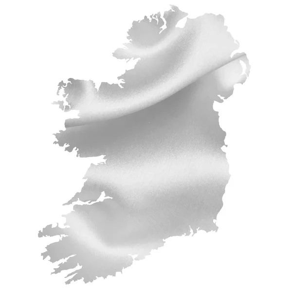 İrlanda harita siluet — Stok Vektör