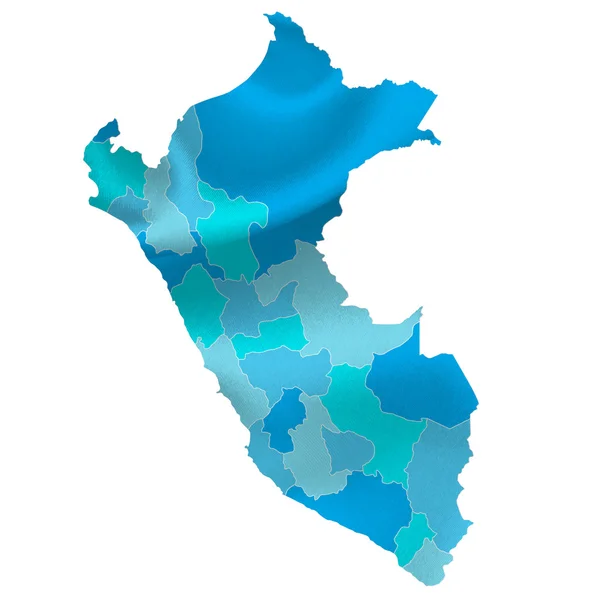 Peru kaart landen — Stockvector