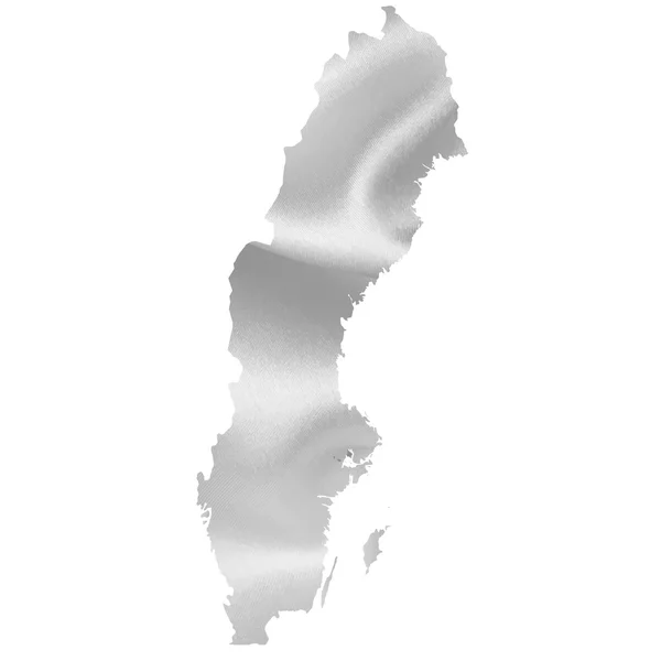 スウェーデン地図シルエット — ストックベクタ