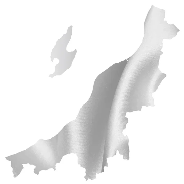 Mapa Niigata jedwab — Wektor stockowy