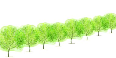 Tree fresh green background clipart
