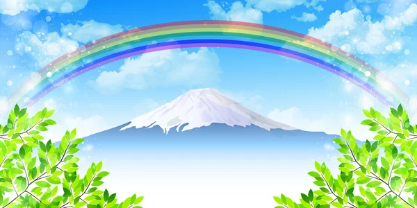 Fuji taze yeşil arka plan — Stok Vektör