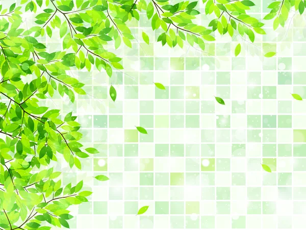Листя свіжого зеленого фону — стоковий вектор