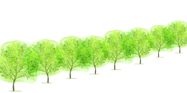stock vector Tree fresh green background