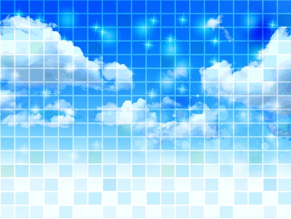 Cielo nubes fondo — Vector de stock
