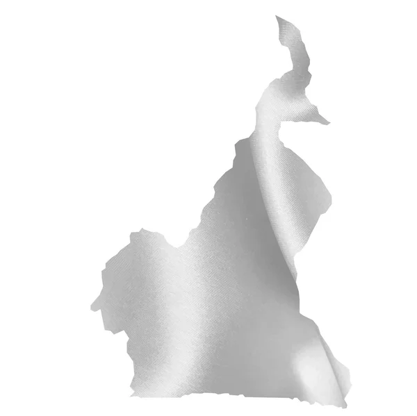 Mapa de Camerún Seda — Vector de stock
