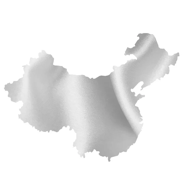 Kina karta Silk — Stock vektor
