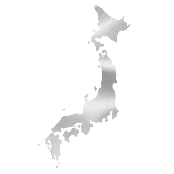 Japonia mapa jedwabne — Wektor stockowy