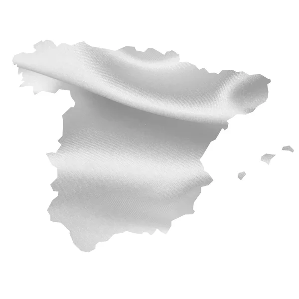Espanha mapa Seda —  Vetores de Stock