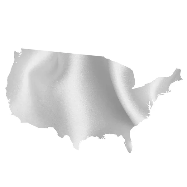 アメリカ地図シルク — ストックベクタ