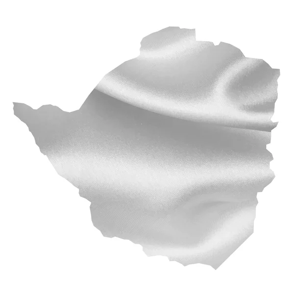 ジンバブエ地図シルク — ストックベクタ