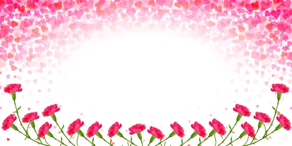 Carnation Mother's Day achtergrond — Stockvector